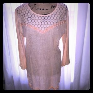 Peach/nude floral tunic